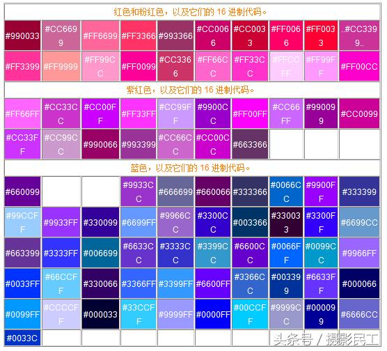 图片后期处理中颜色代码你都知道吗-图片代码大全
